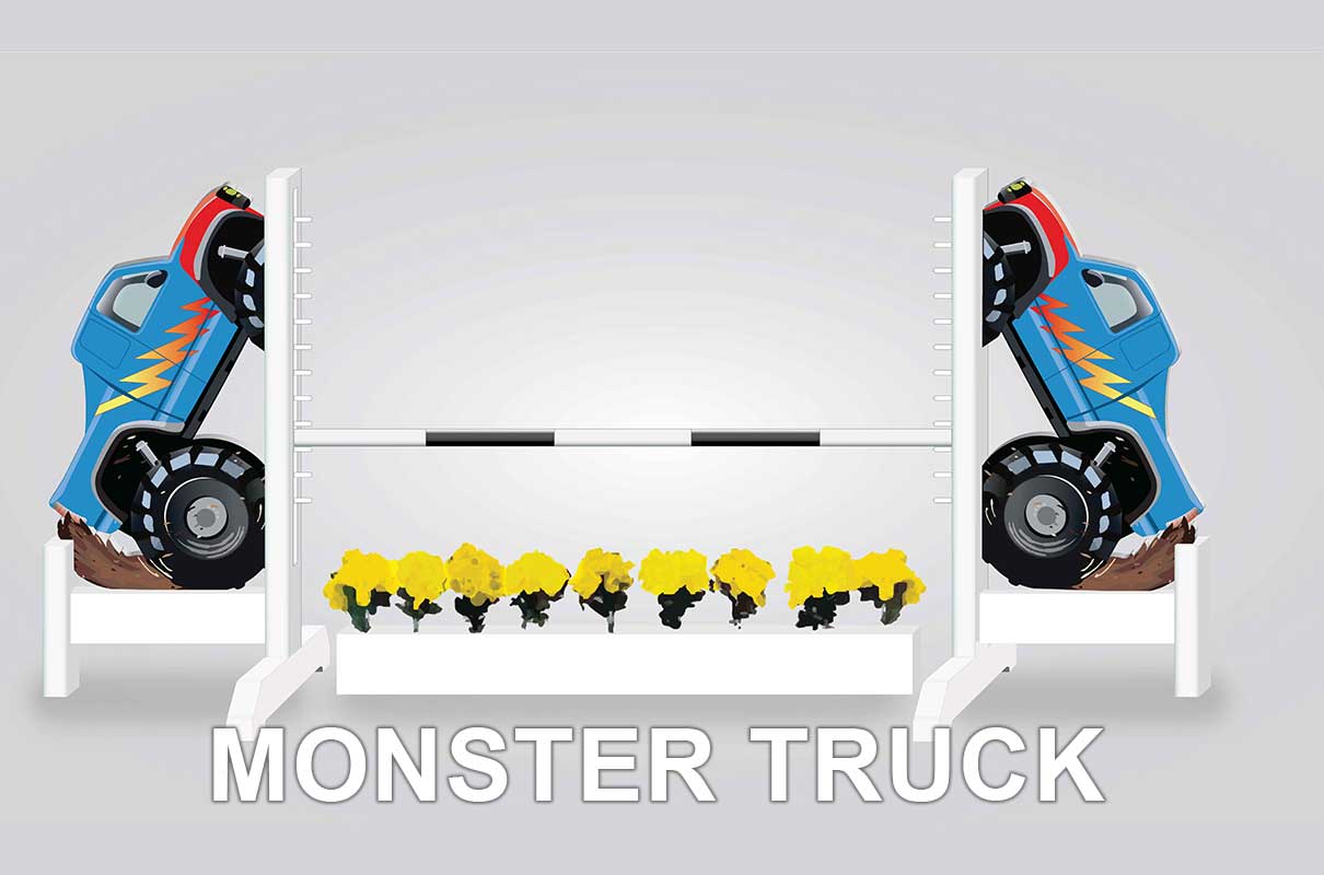 monster truck with flowerbox